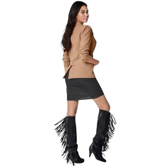 Venus Western Look Fringe Suiting Blazer in Camel Size 14 - Picture 8 of 8